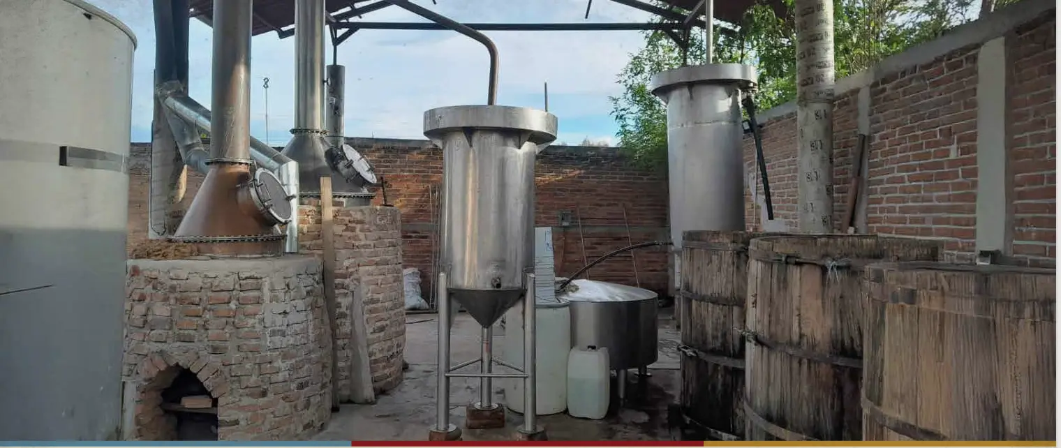 Destilería artesanal de la familia Bañuelos en Zacatecas