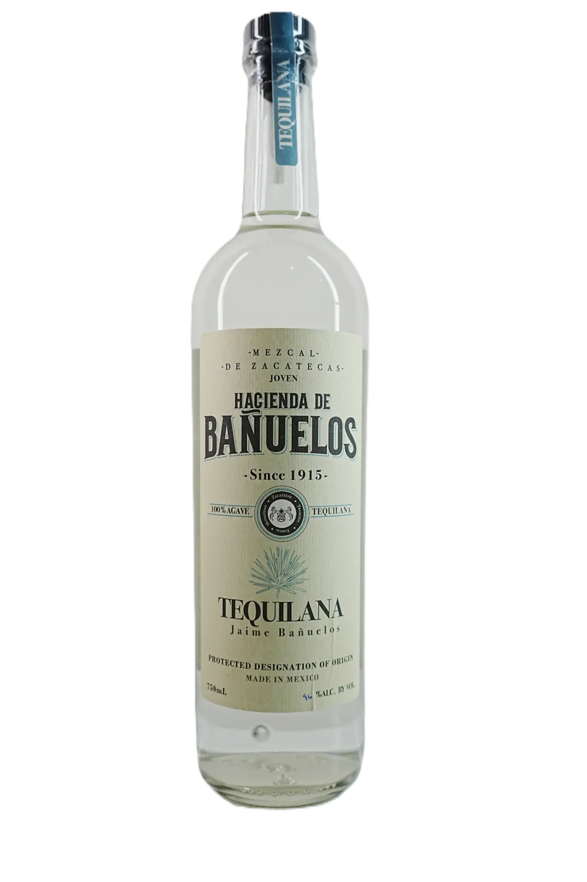 Botella de Hacienda de Bañuelos Tequilana